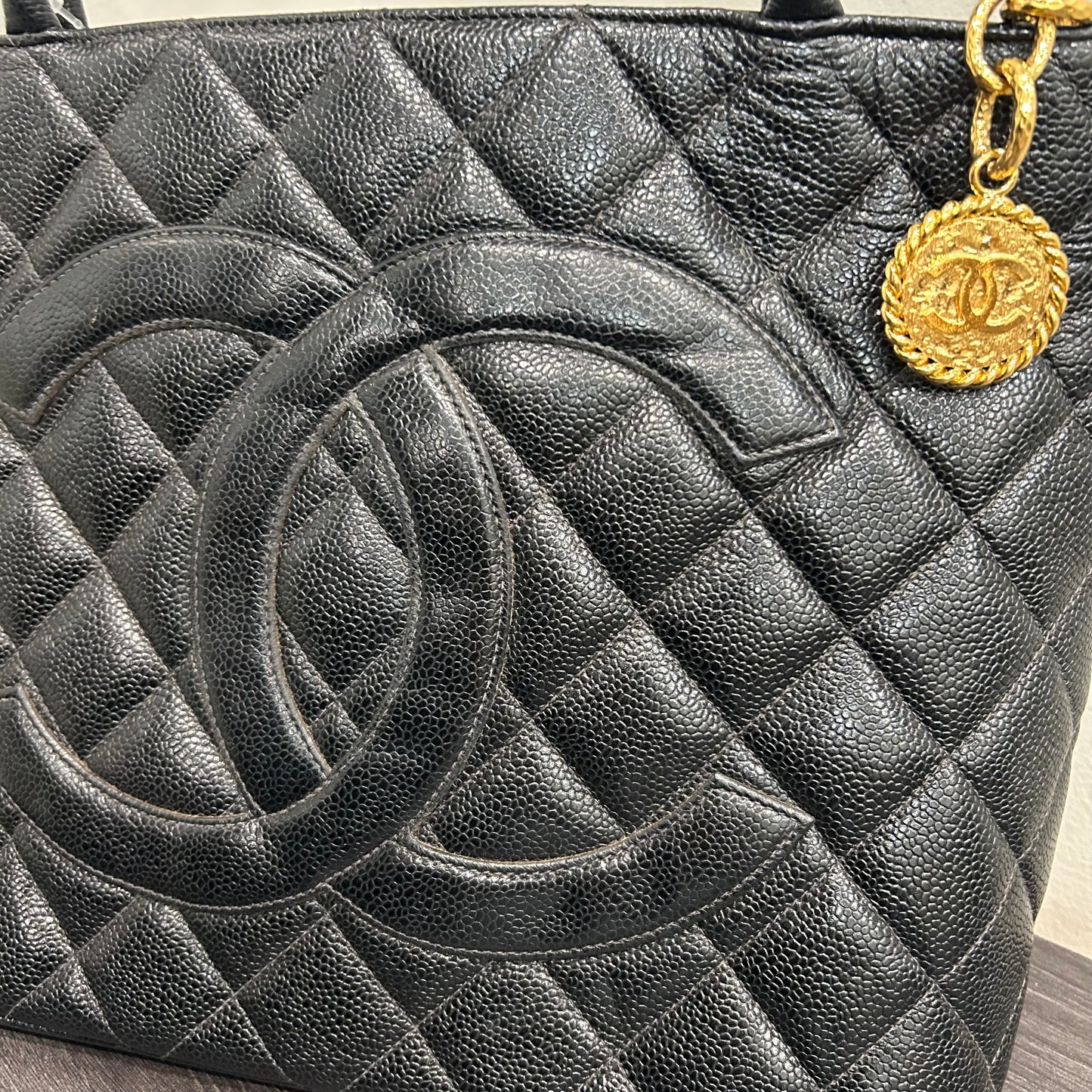 CHANEL Caviar Medallion Tote (COA Included)