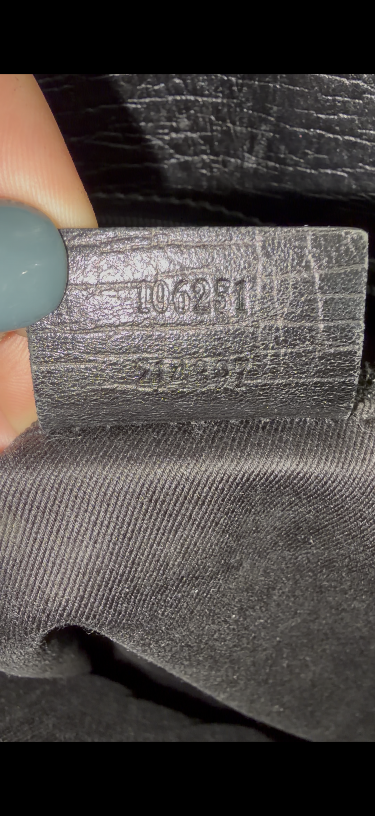 8860 GUCCI Black Canvas Handbag