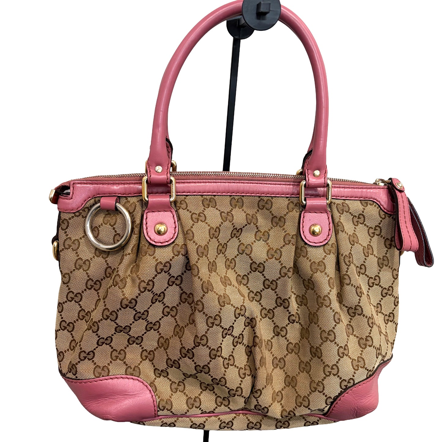 #9108 GUCCI Beige Canvas Sukey Bag