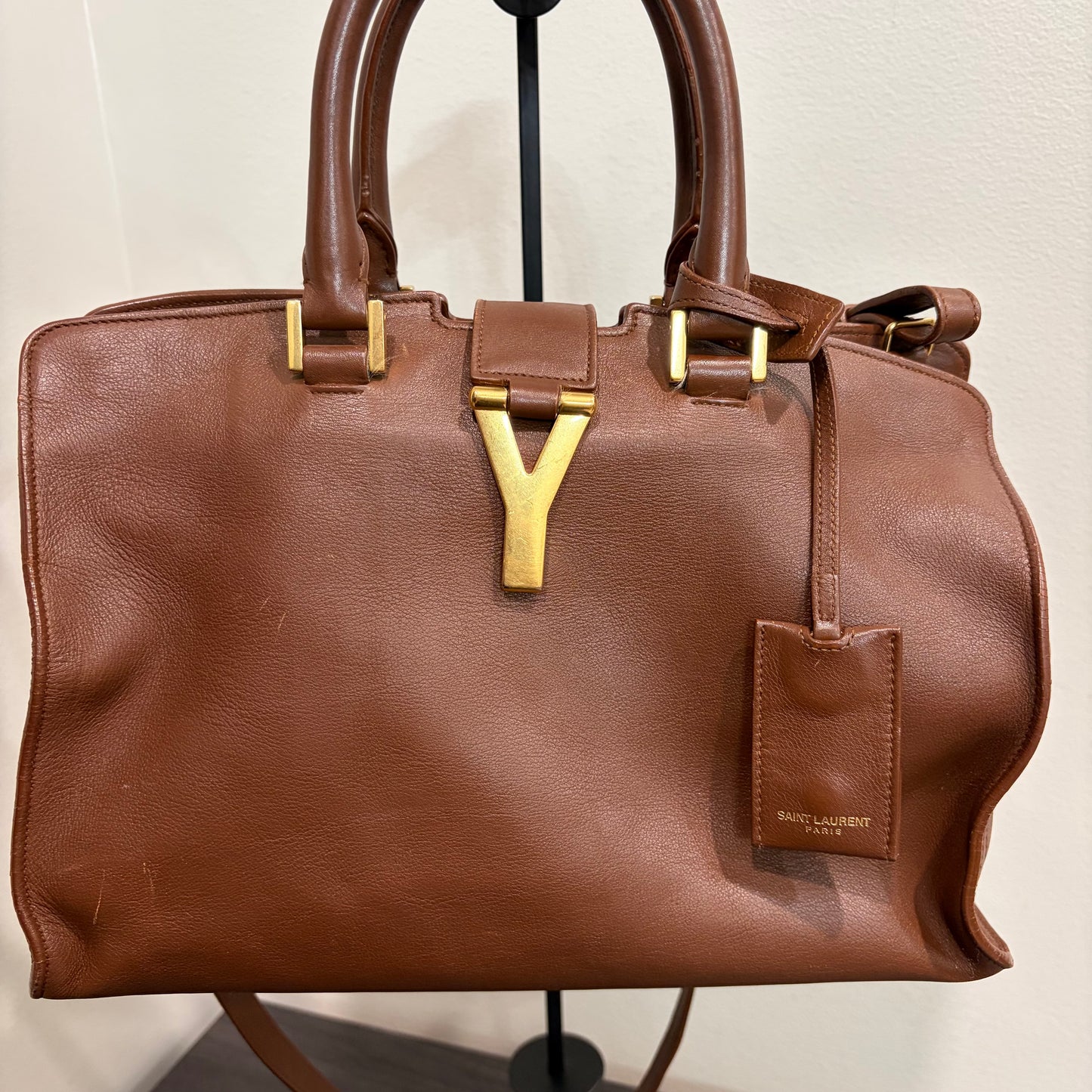 8905 Saint Laurent Brown Leather Classic Y Bag