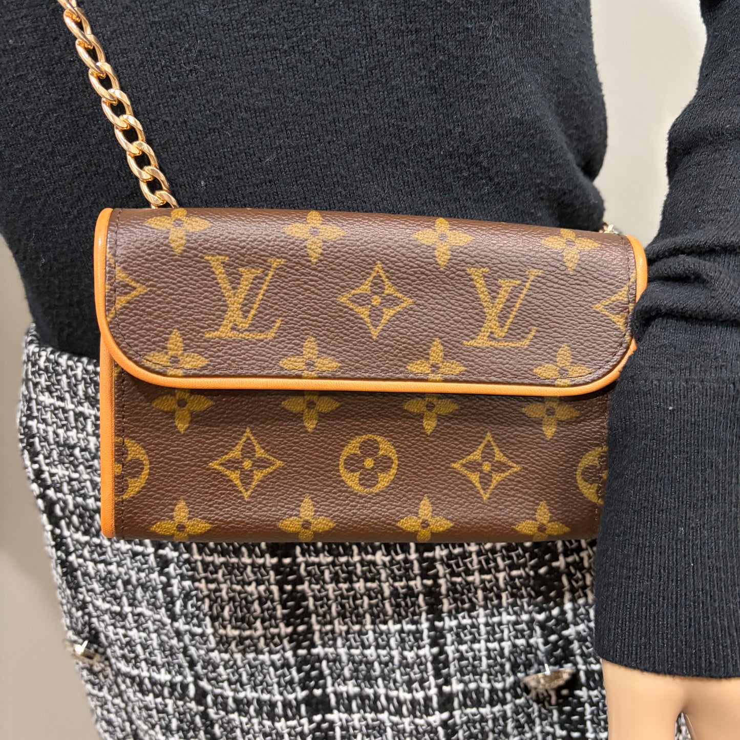 #8246 LOUIS VUITTON Monogram Florentine with Removable Chain