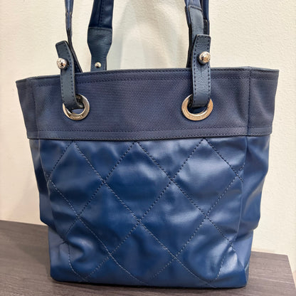8894 CHANEL Quilted Navy Biarritz Tote
