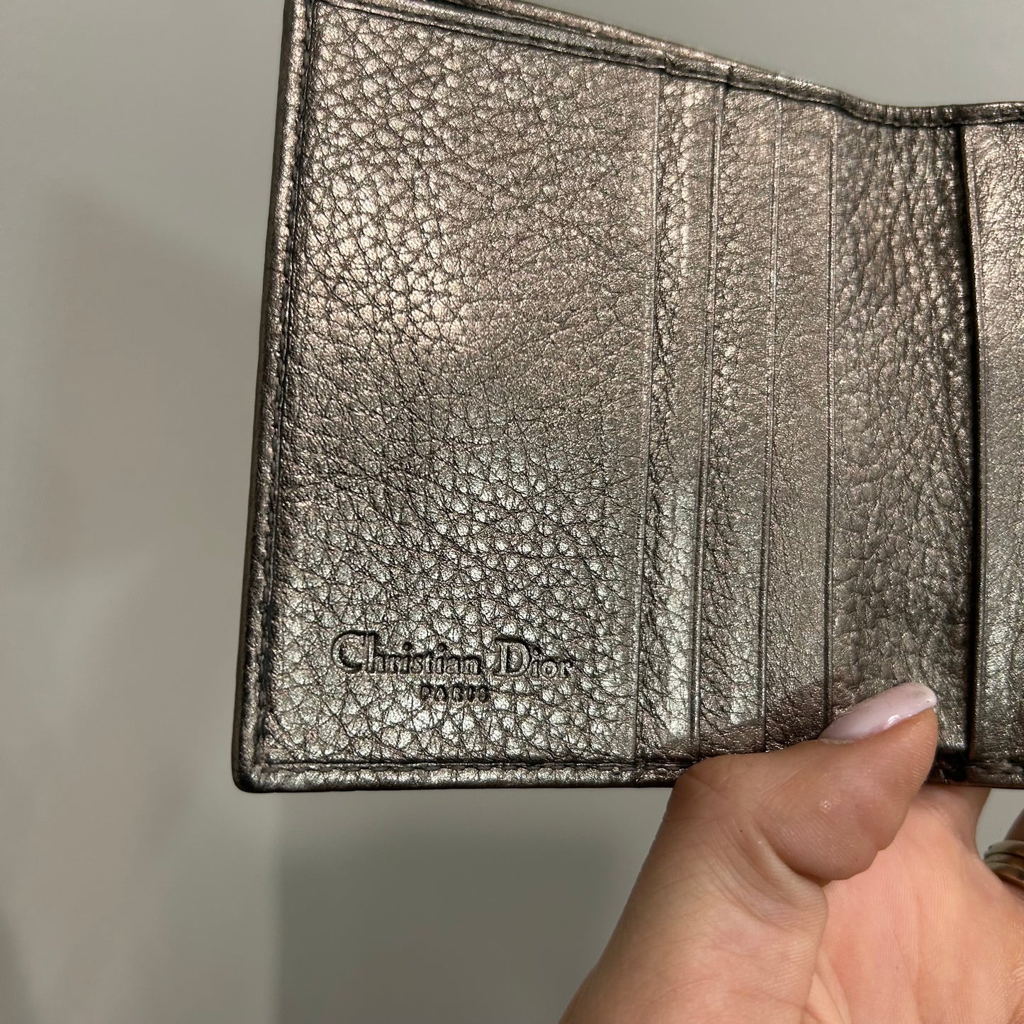 SOLD! Christian Dior Metalic Wallet