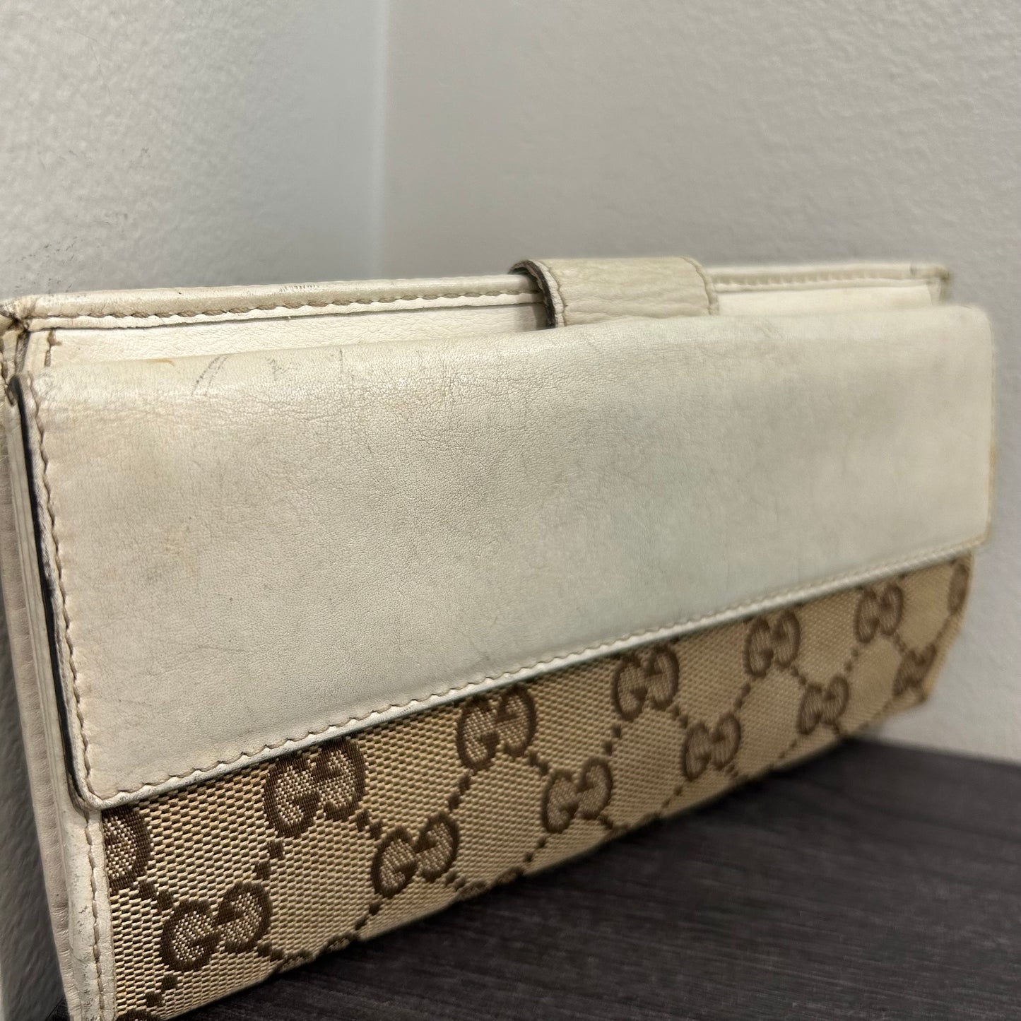 #176 GUCCI Canvas Long Wallet