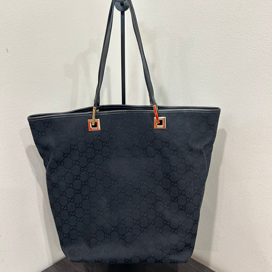 1062 GUCCI Canvas Bucket Tote