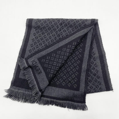 #107 FENDI Charcoal Wool Scarf