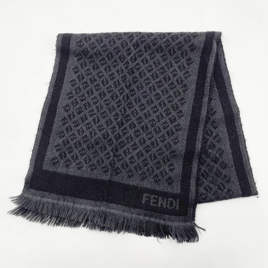 #107 FENDI Charcoal Wool Scarf