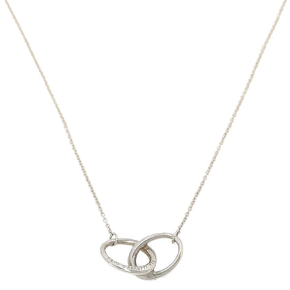 #1389 TIFFANY & CO Elsa Peretti Double Loop 925 Silver Necklace
