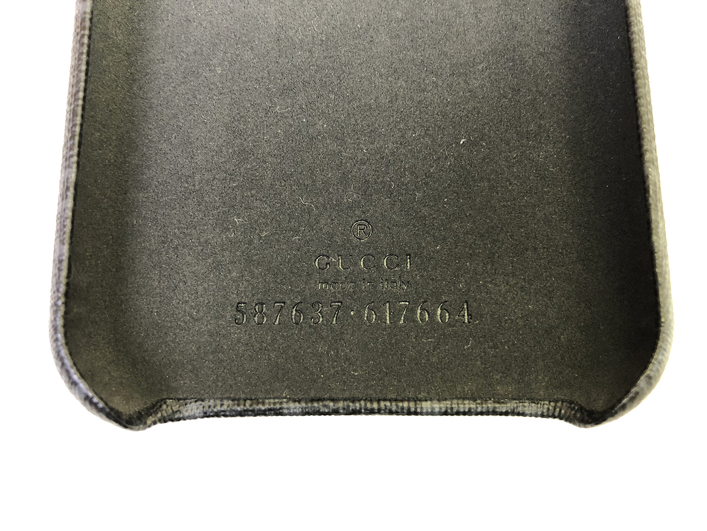 #3210 GUCCI GG Black Supreme Canvas Apple iPhone Mini Case & Storage Box