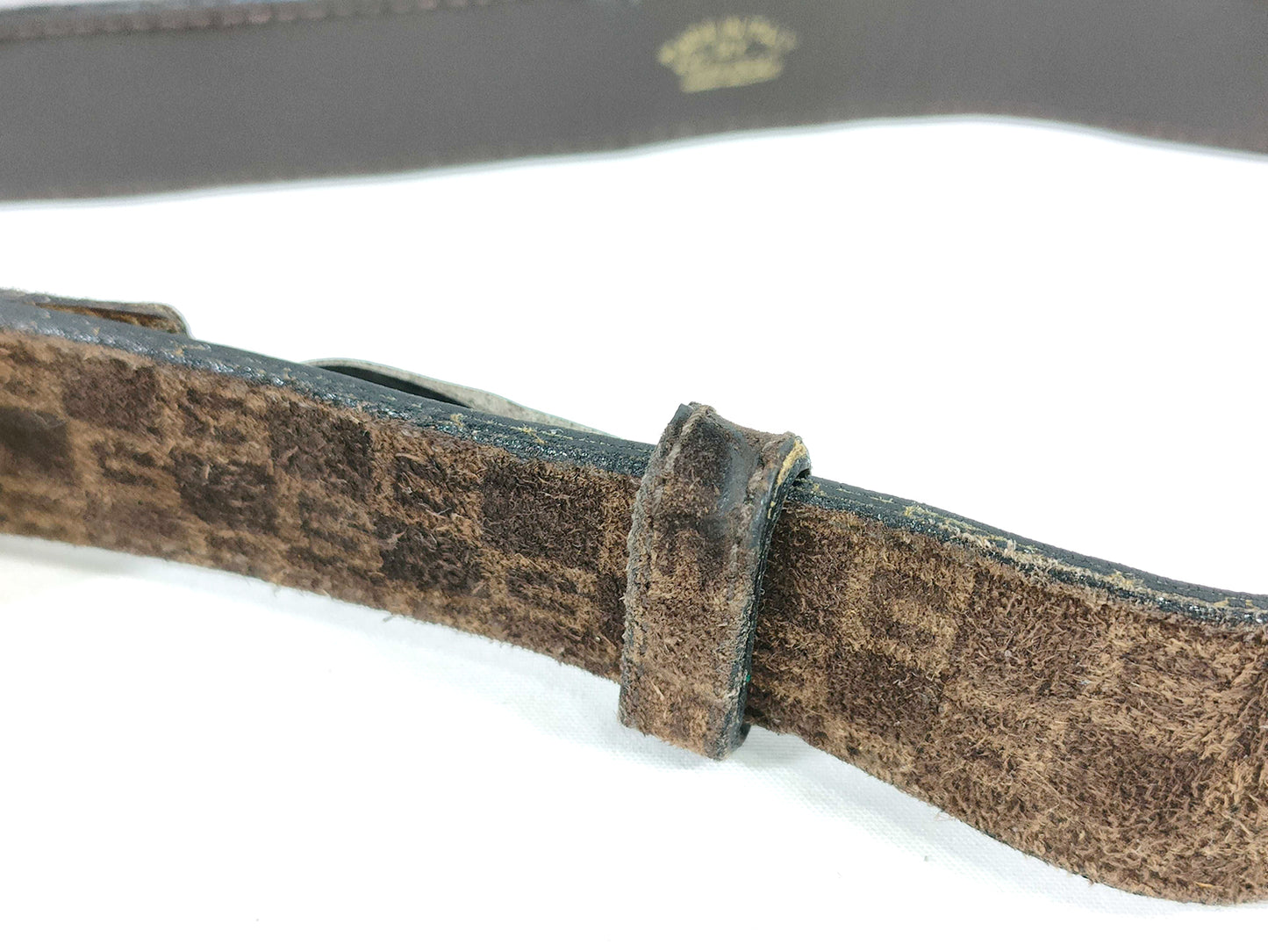 #3232 GUCCI GG Suede Brown Belt (70cm, 27in)