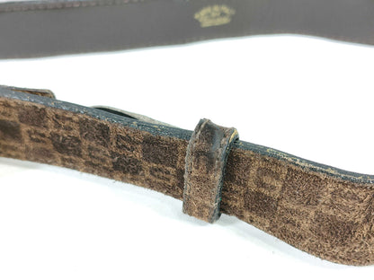 #3232 GUCCI GG Suede Brown Belt (70cm, 27in)