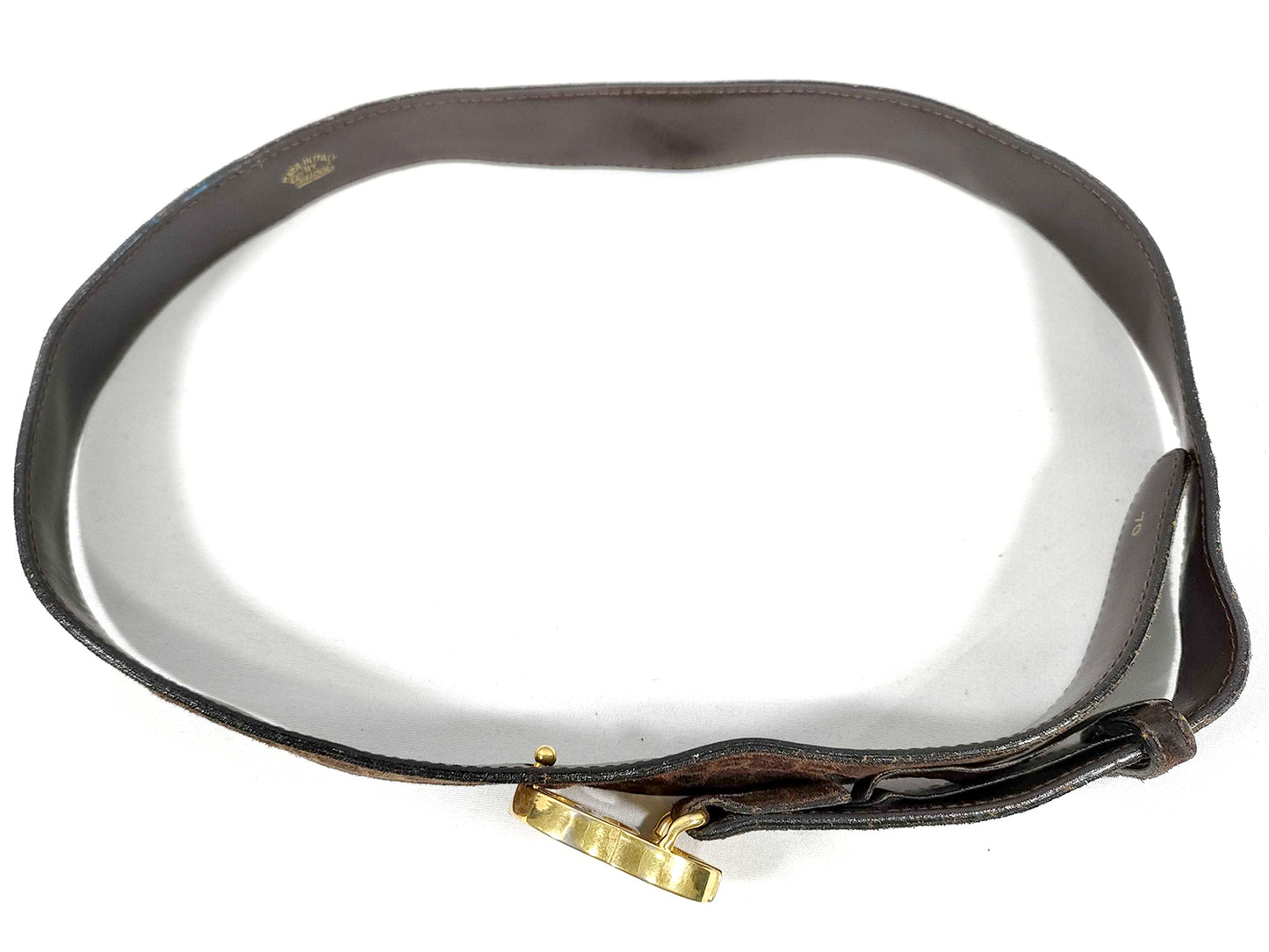 #3232 GUCCI GG Suede Brown Belt (70cm, 27in)
