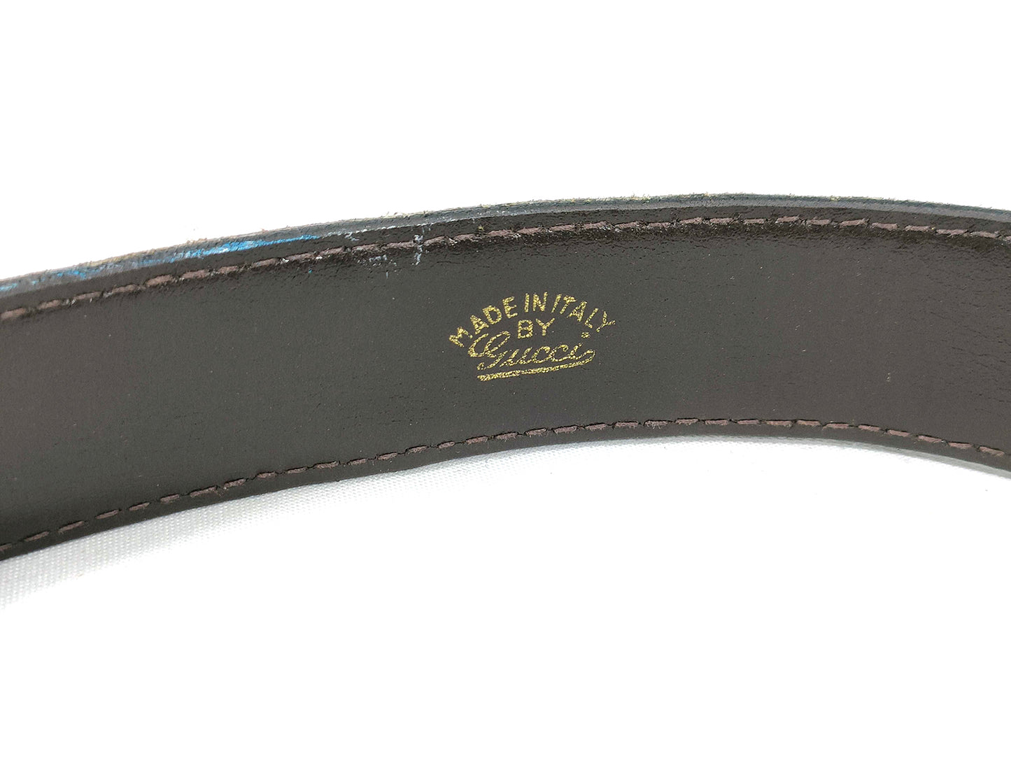 #3232 GUCCI GG Suede Brown Belt (70cm, 27in)