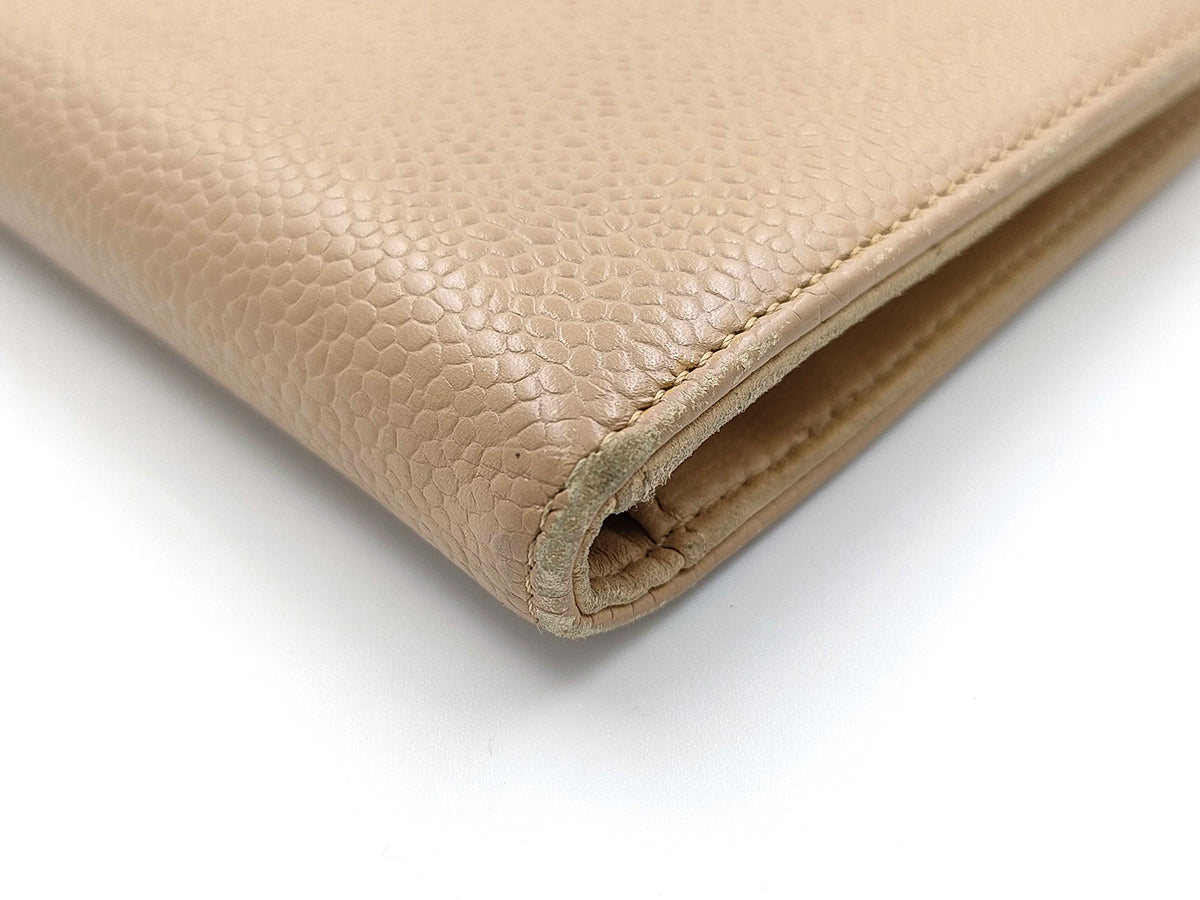 CHANEL Beige Caviar Wallet(Oct 31)