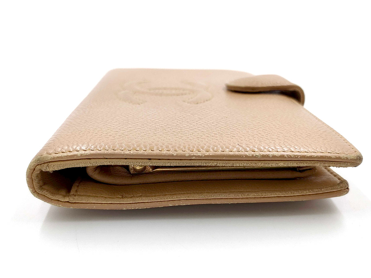 CHANEL Beige Caviar Wallet(Oct 31)