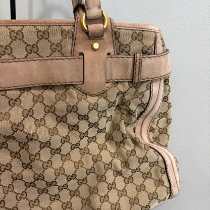 #8230 GUCCI GG Canvas Top Handle Large Bag