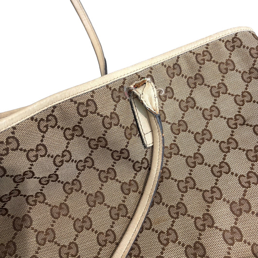 8879 GUCCI Brown Canvas Tote