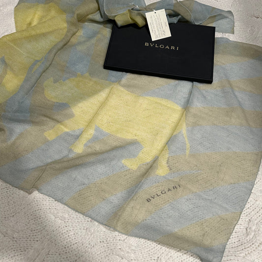 NEW Bulgari Silk Scarf