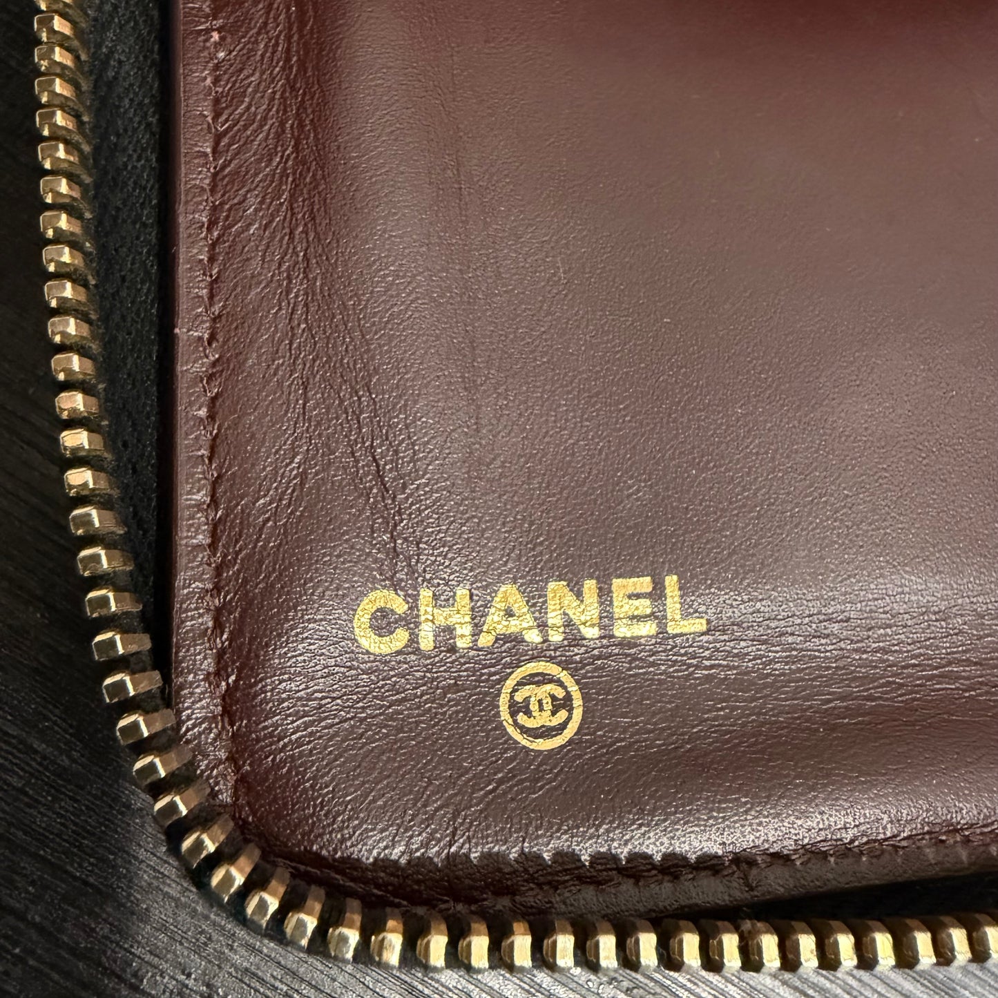 #3235 CHANEL 2014-2015 Black Zip Wallet