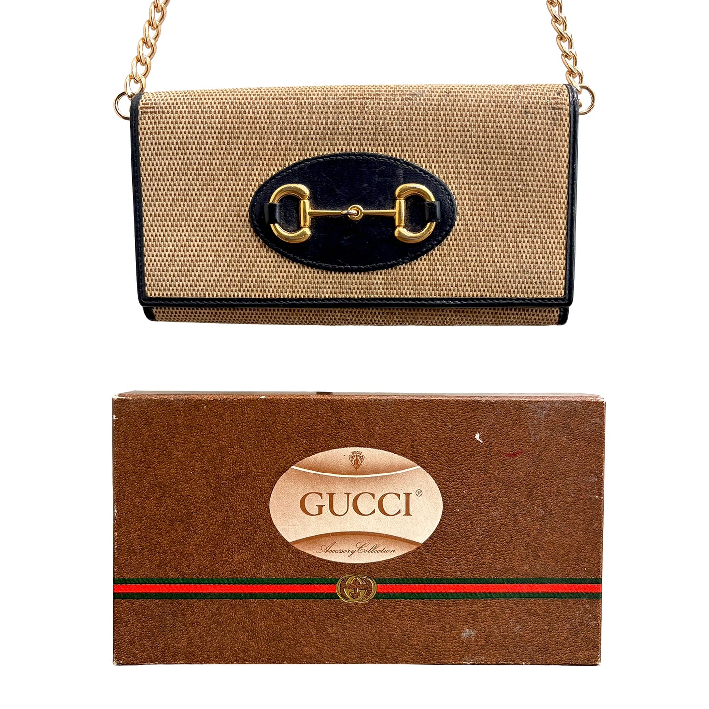 8851 GUCCI Canvas Horsebit Wallet