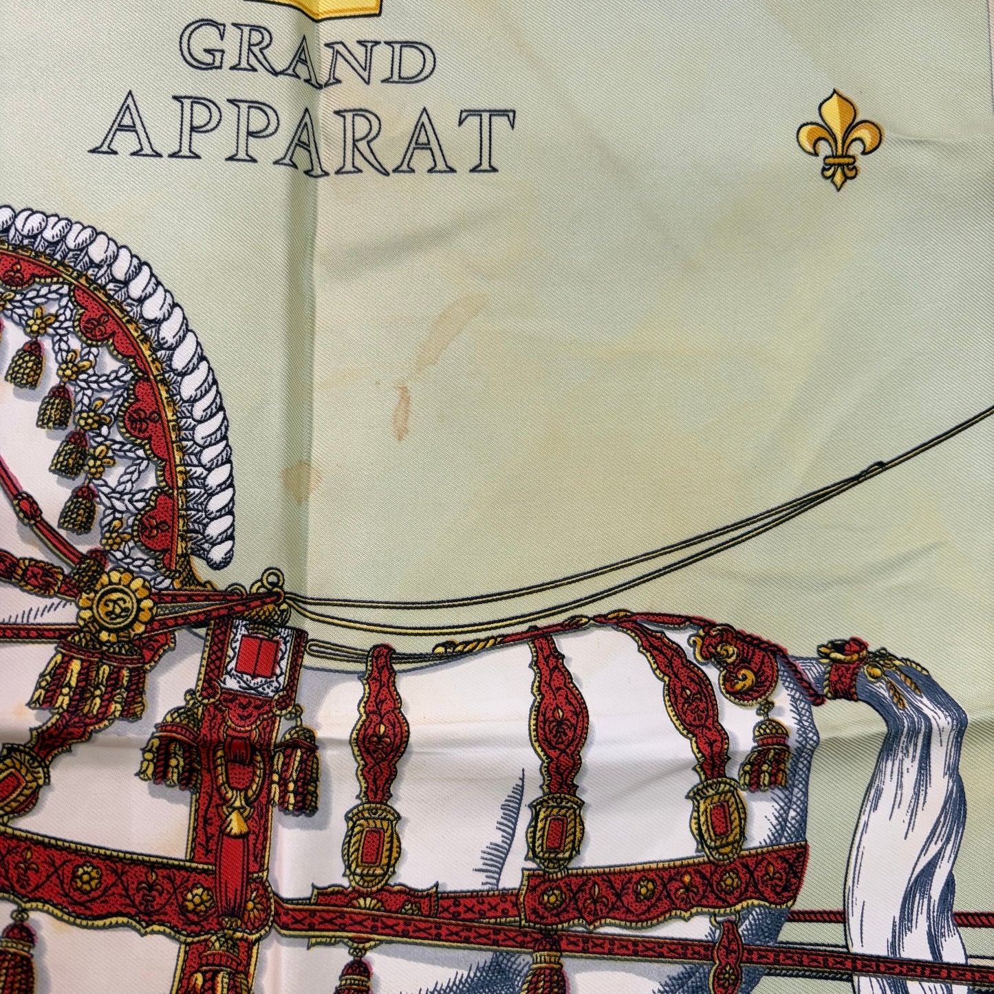 #8232 HERMES 90cm Silk Grand Apparat Scarf