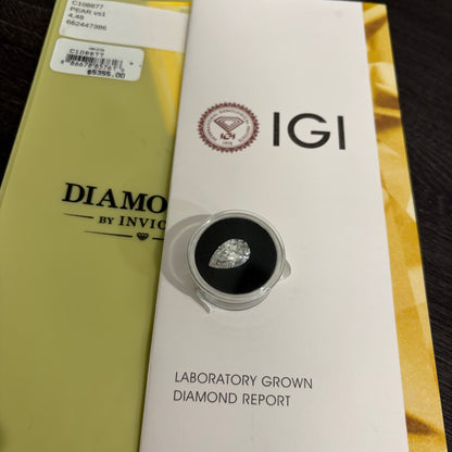 #1104 4.48ct Pear Brilliant Lab Diamond