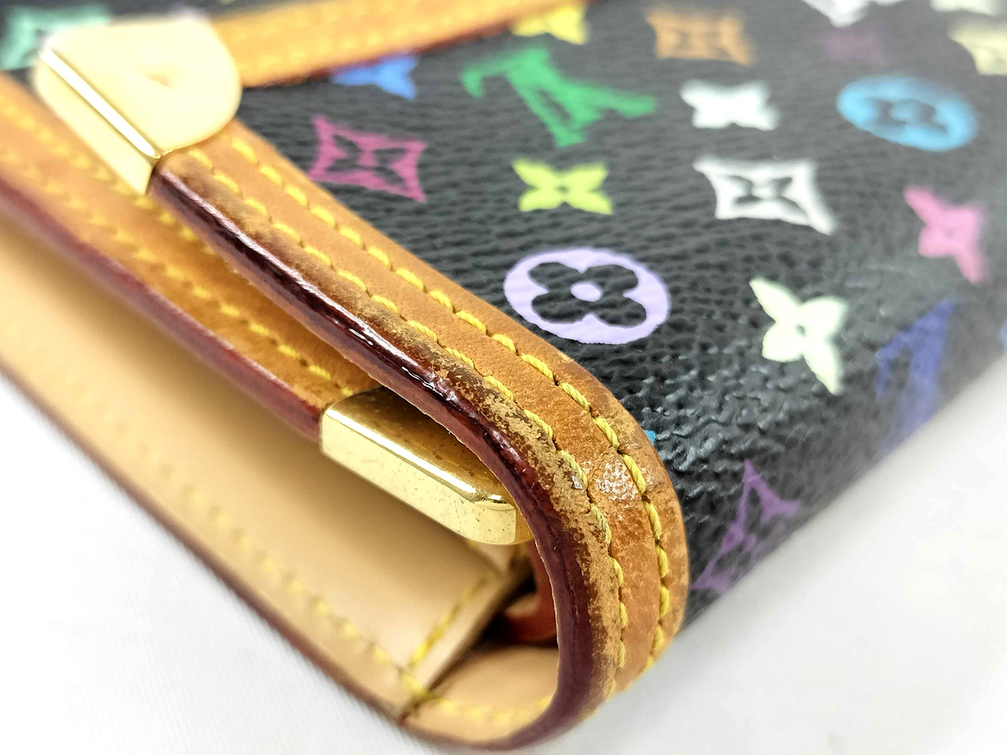#3217 LOUIS VUITTON x Murakami Black Monogram Porte Tresor International Wallet
