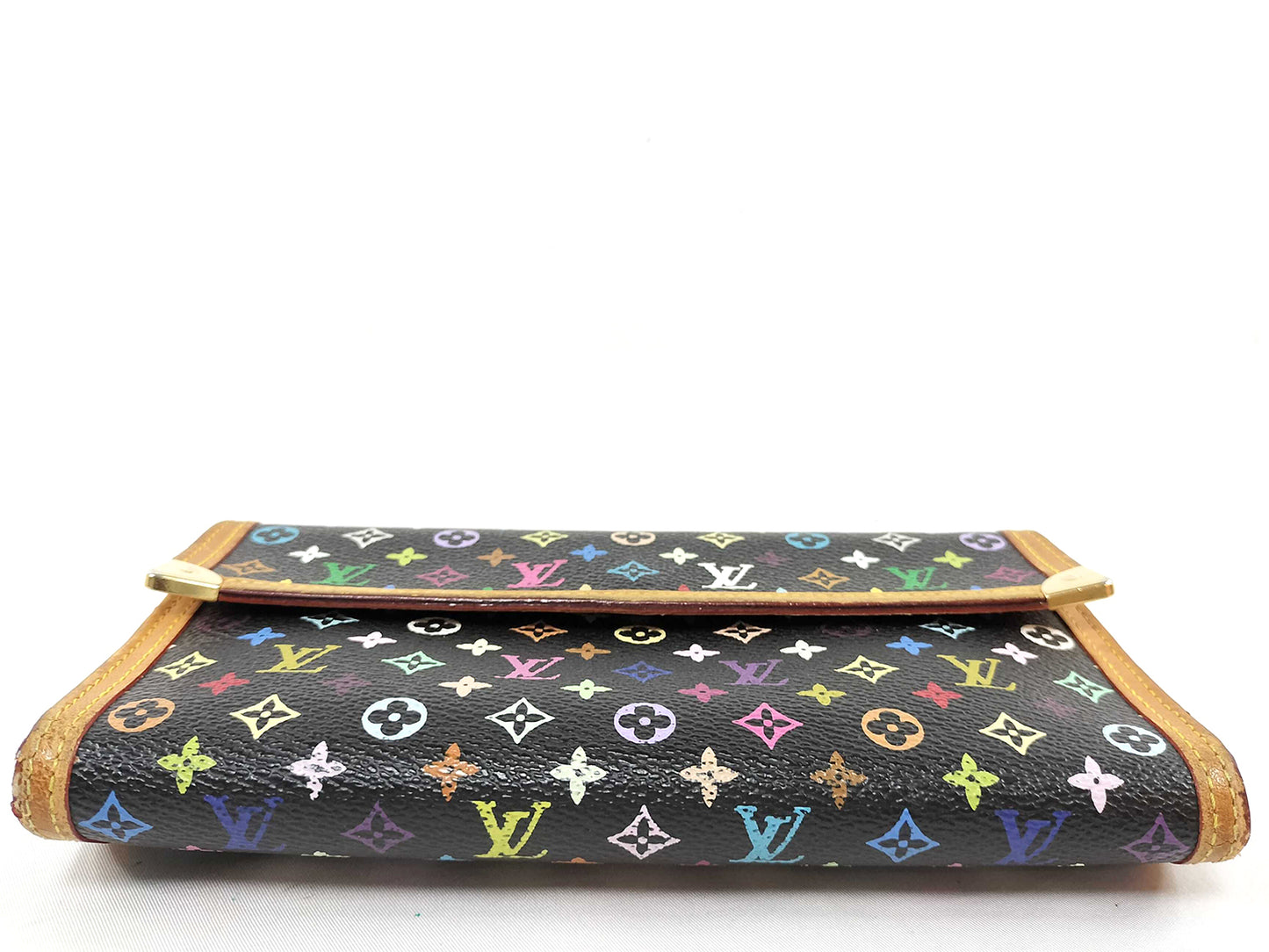 #3217 LOUIS VUITTON x Murakami Black Monogram Porte Tresor International Wallet