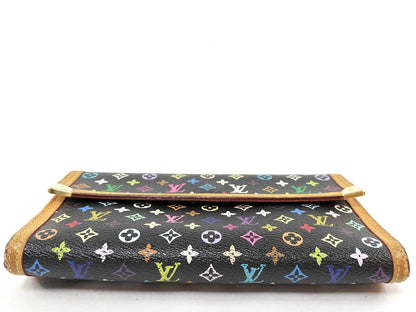 #3217 LOUIS VUITTON x Murakami Black Monogram Porte Tresor International Wallet