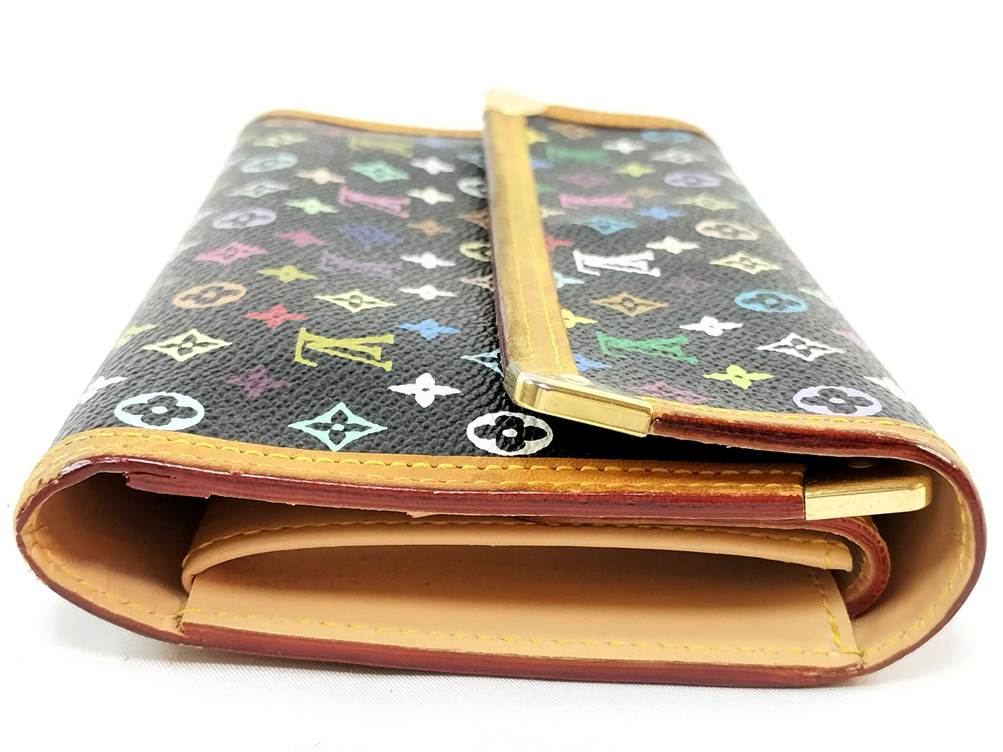 #3217 LOUIS VUITTON x Murakami Black Monogram Porte Tresor International Wallet