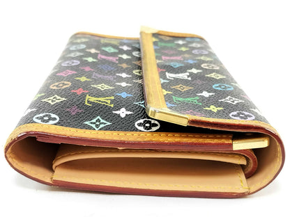 #3217 LOUIS VUITTON x Murakami Black Monogram Porte Tresor International Wallet