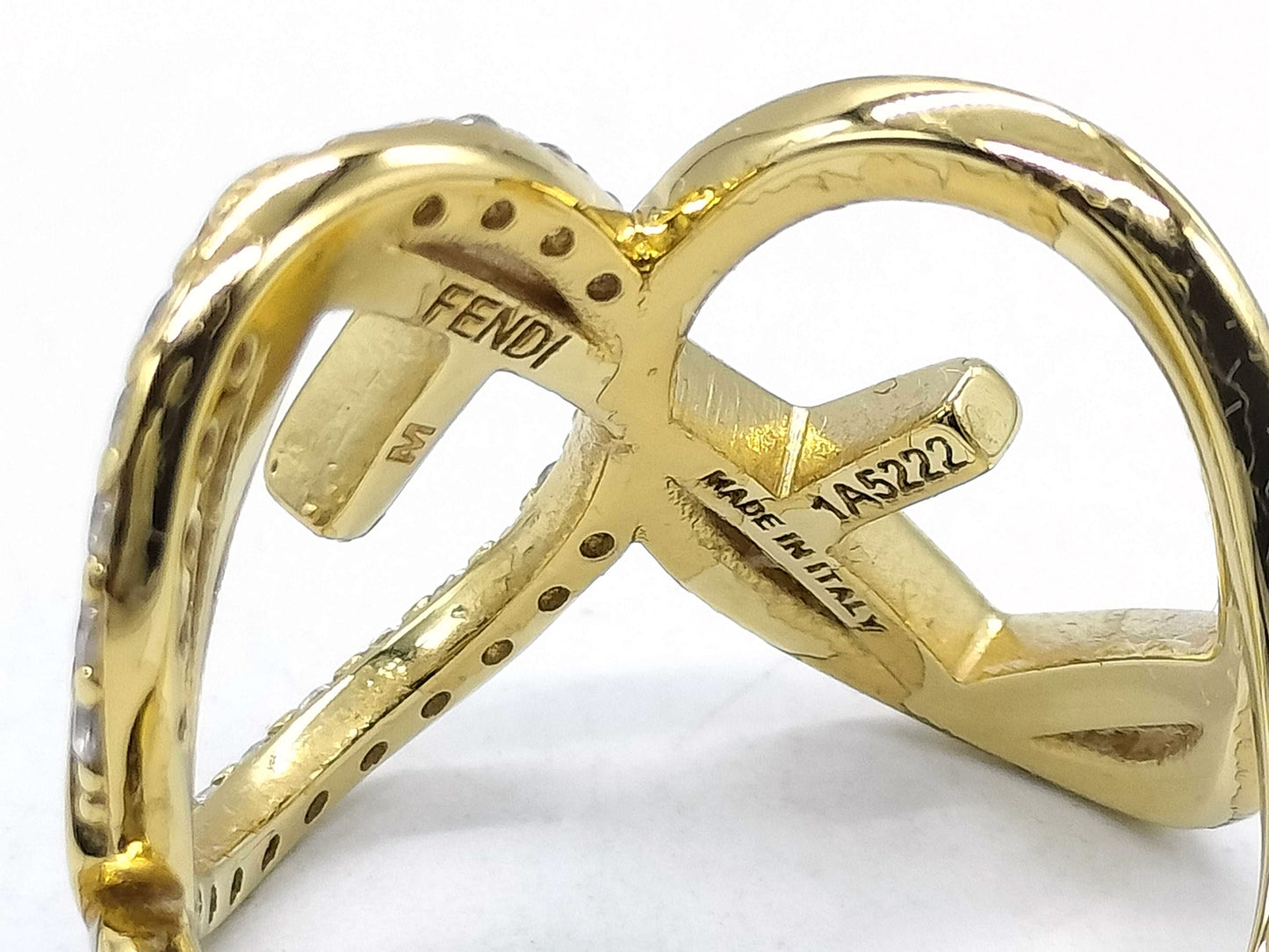 #1121 FENDI Gold-plated F is Fendi Ring Size 7
