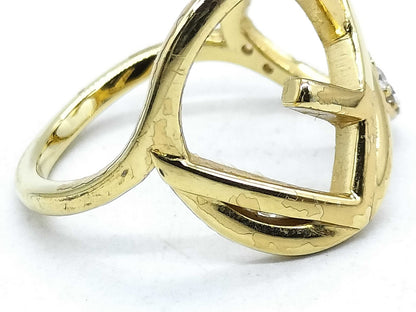 #1121 FENDI Gold-plated F is Fendi Ring Size 7