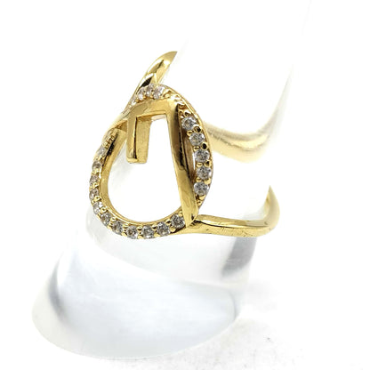 #1121 FENDI Gold-plated F is Fendi Ring Size 7