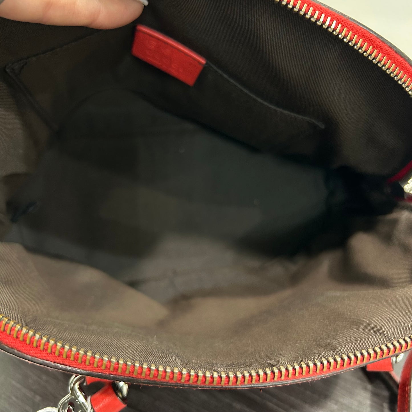 CLEARANCE #835 GUCCI Guccissima Dome Bag (Red)
