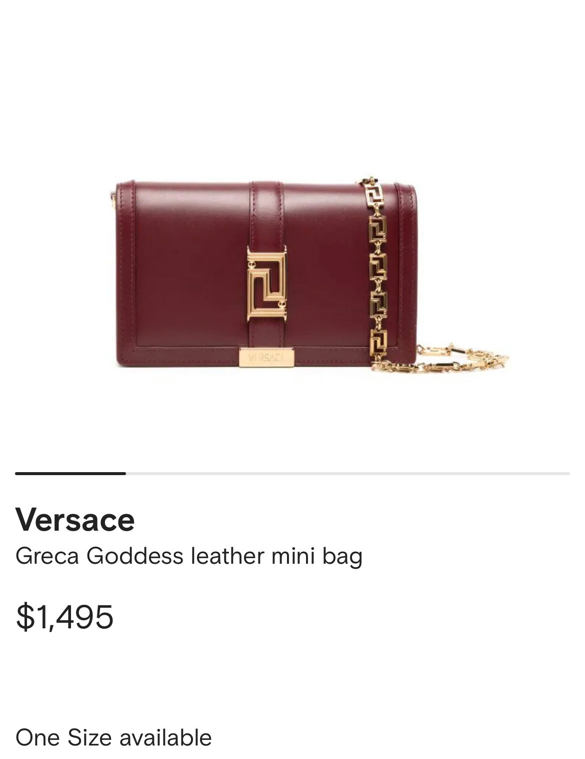 NEW Versace Greca Goddess Mini Bag RETAIL $1495