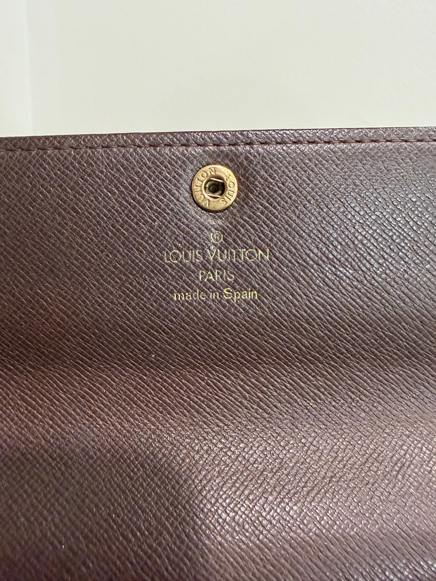 #1101-04 LOUIS VUITTON Damier Ebene Wallet with Removable Strap