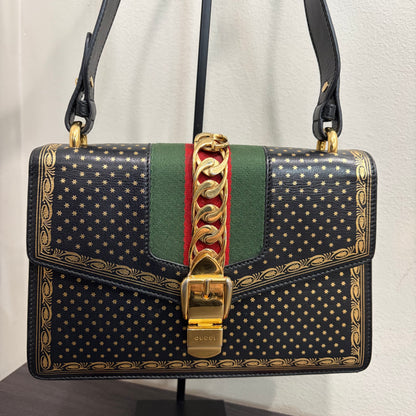 8892 GUCCI Black Printed Sylvie