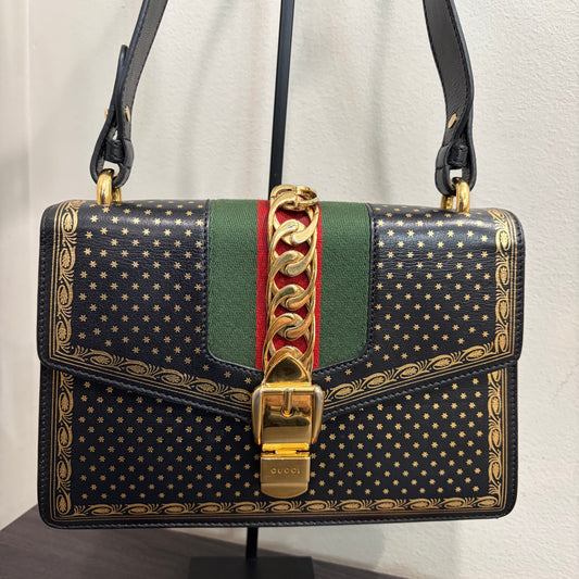 8892 GUCCI Black Printed Sylvie