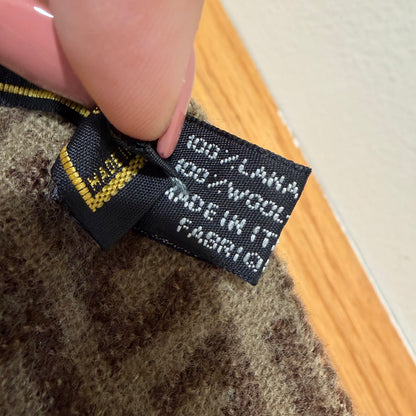 FENDI Zucca Brown Wool Scarf(Oct 31)