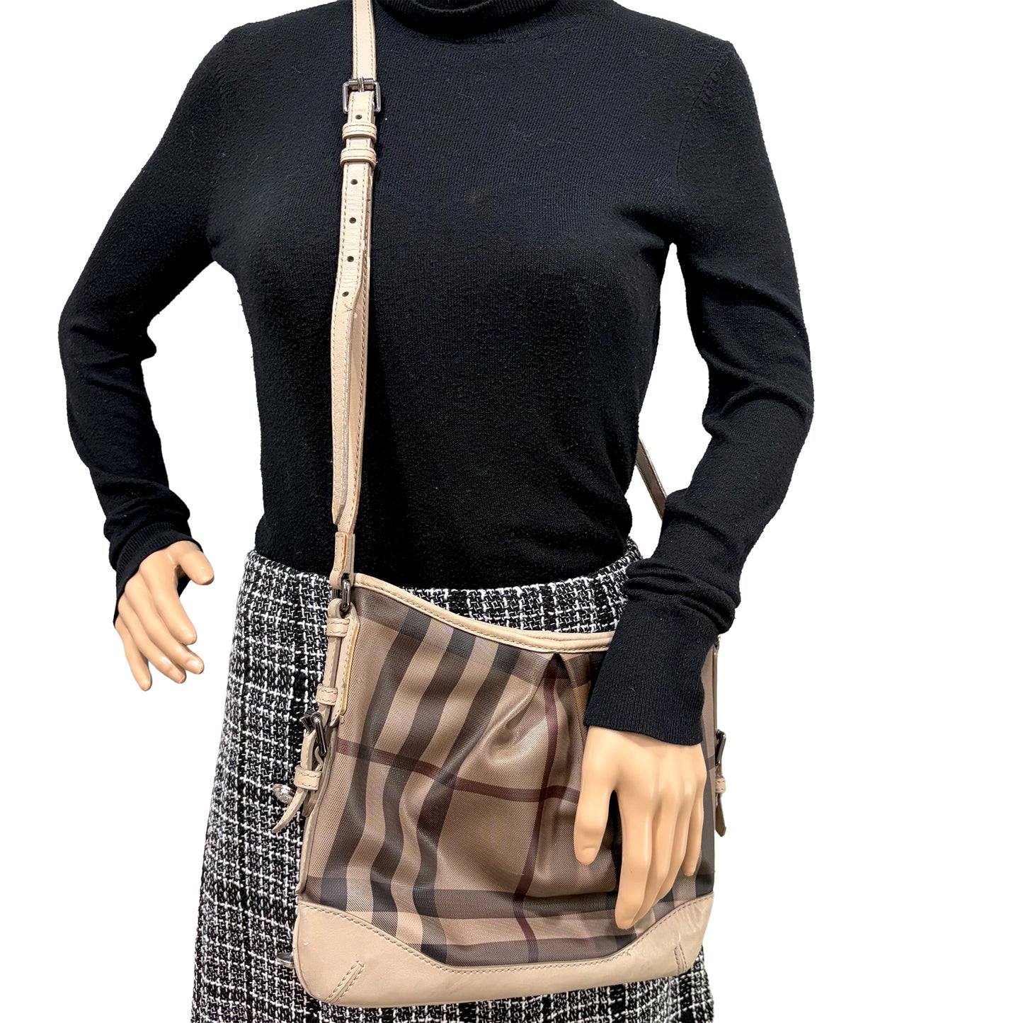 1215-02 BURBERRY Smoked Trench Coated Canvas Hartham Crossbody