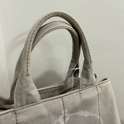 CLEARANCE #817 PRADA Canapa Tote Medium - Grey