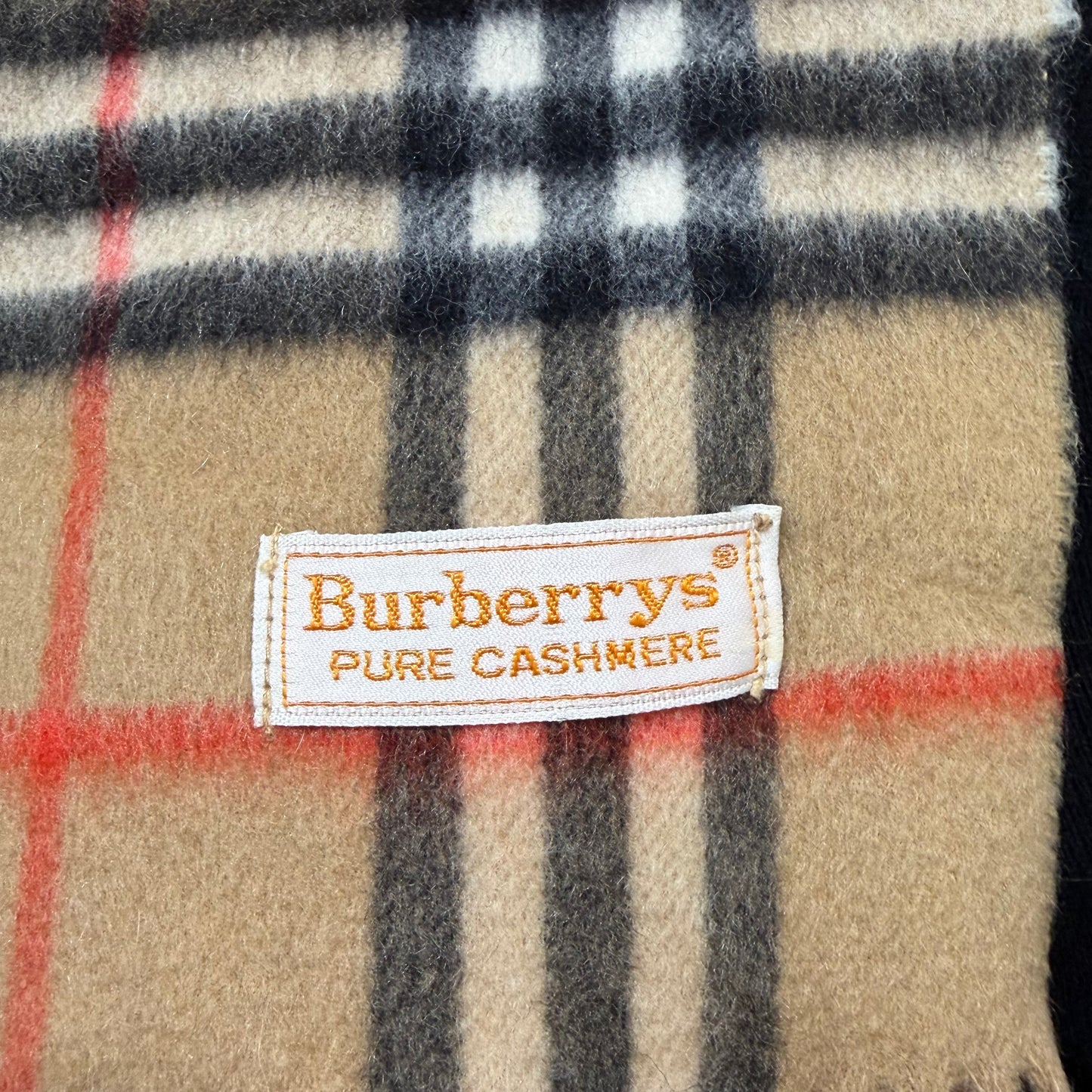 #8222 Vintage BURBERRYS Archive Beige 100% Cashmere Scarf Stole