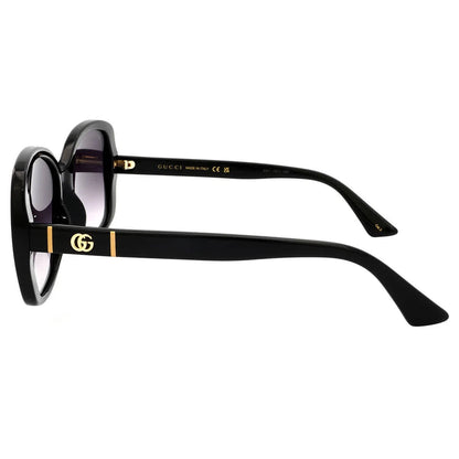 #3230 NEW GUCCI Black Oversized Sunglasses MSRP $305