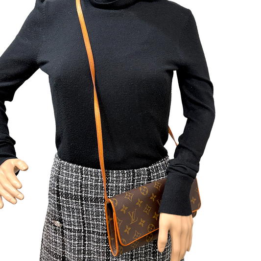 #8211 LOUIS VUITTON Monogram Twin Pochette GM