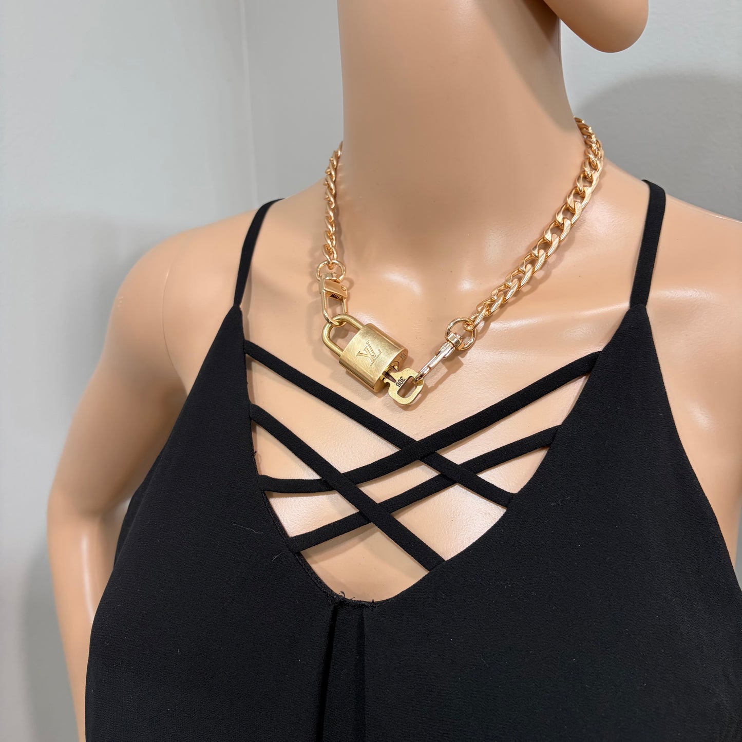 Louis Vuitton Lock & Key Chain Necklace