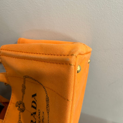 CLEARANCE #837 PRADA Canapa Tote (Orange)