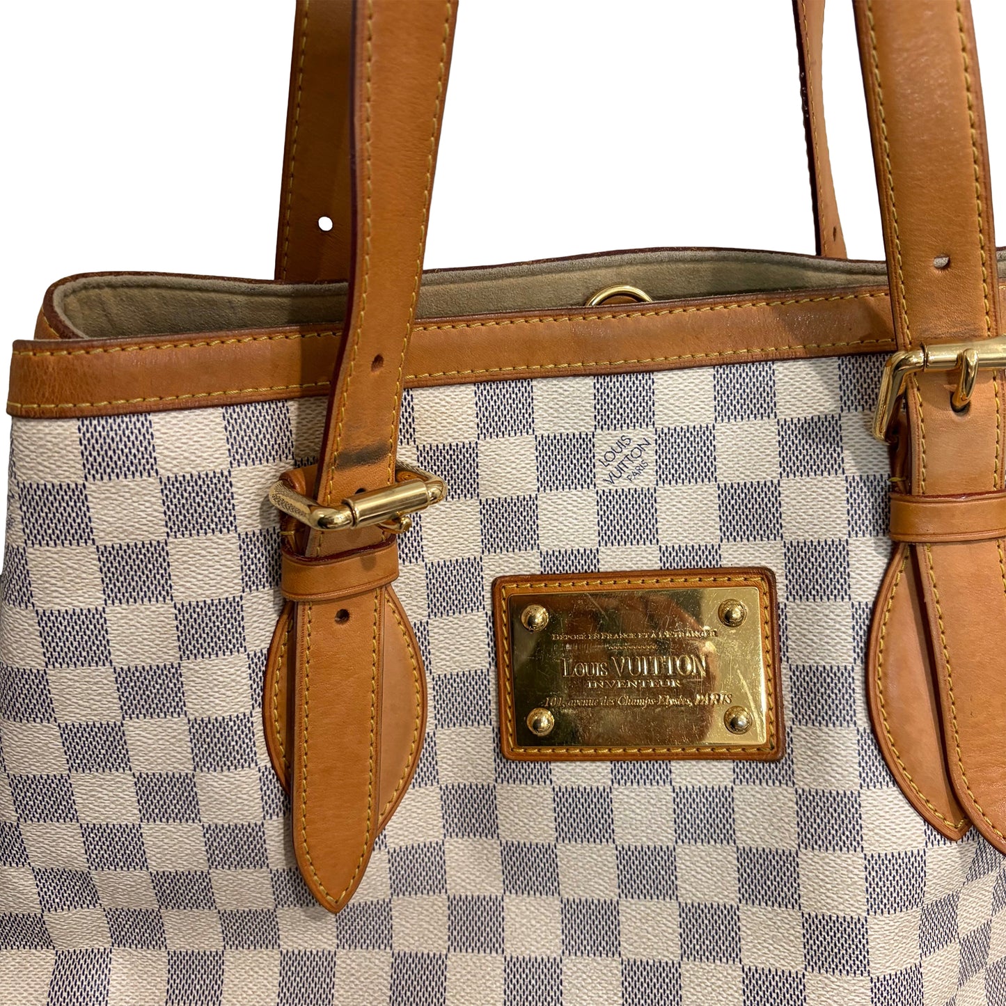 #8215 LOUIS VUITTON Damier Azul Hampstead MM