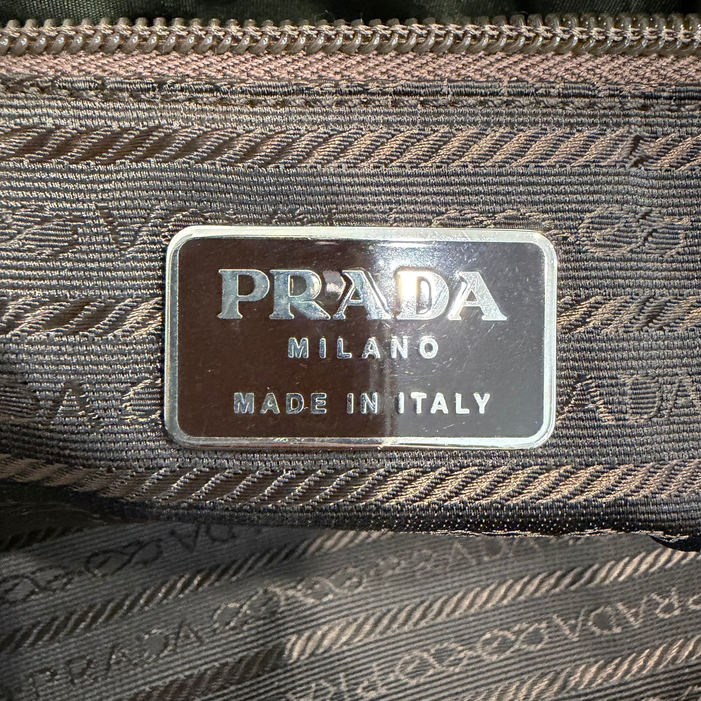 8858 PRADA Tessuto Green Tote