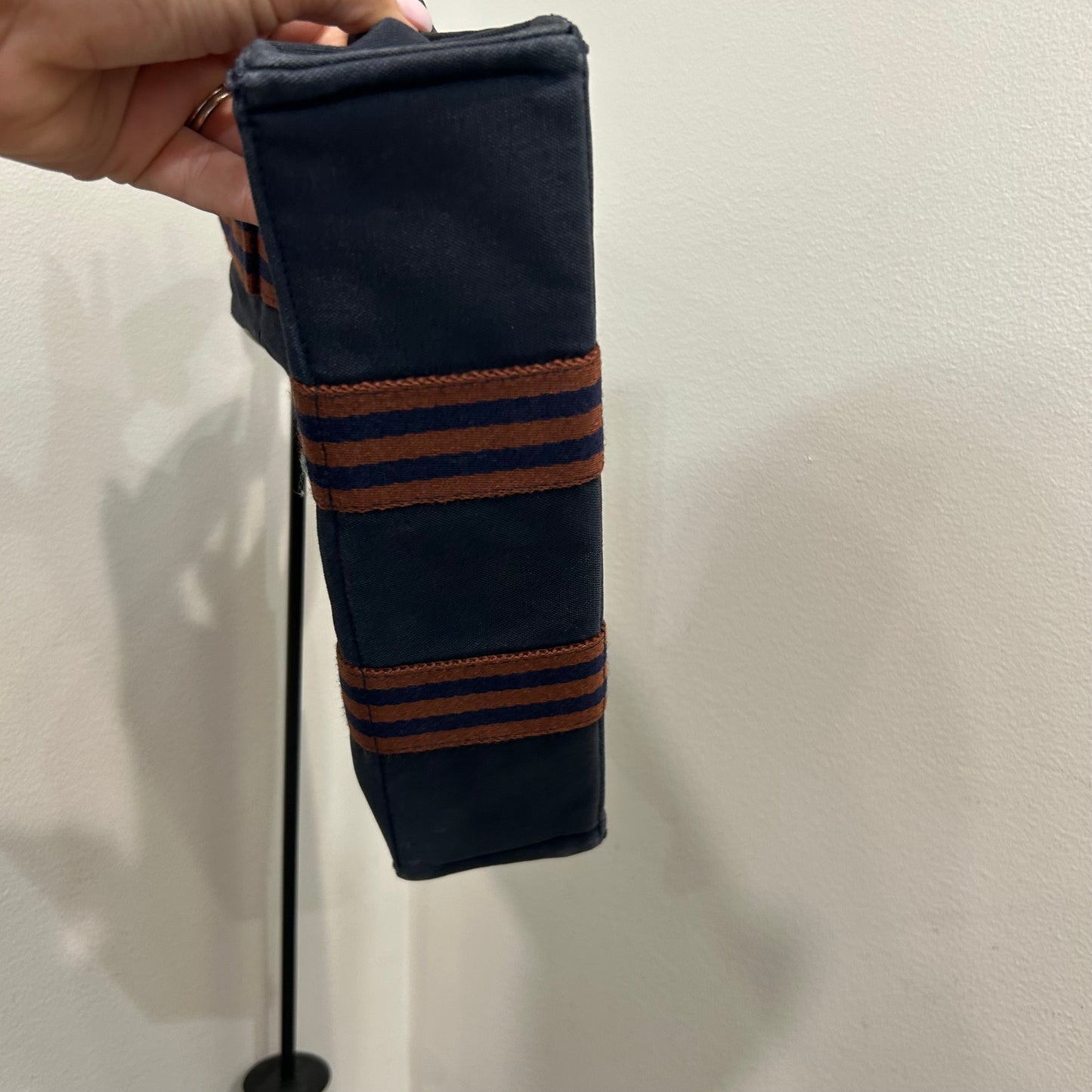 1069 HERMÈS Toile Fourre-Tout PM Tote Blue